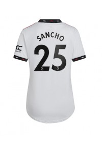 Manchester United Jadon Sancho #25 Fotballdrakt Borte Klær Dame 2022-23 Korte ermer